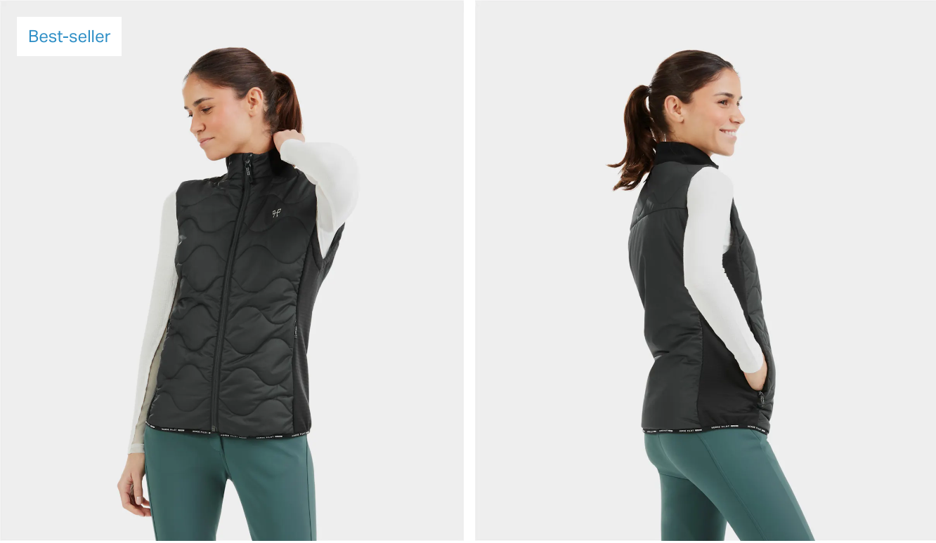 Parca Rider Vest Sin Manga Horse Pilot Mujer