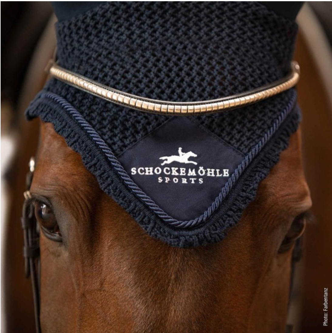 Orejera Air Silent Fly Veils con Logo Anti ruido Schockemohle