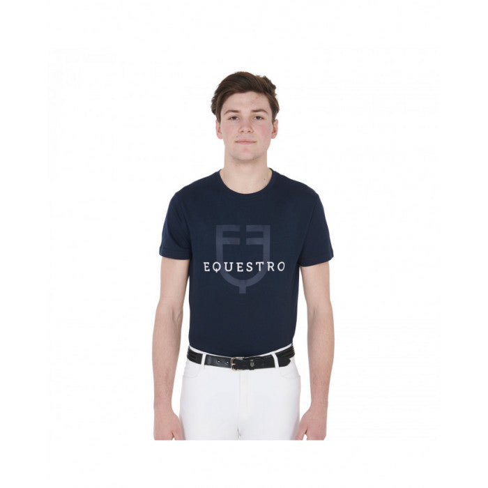 Polera Logo Flocked Equestro Hombre