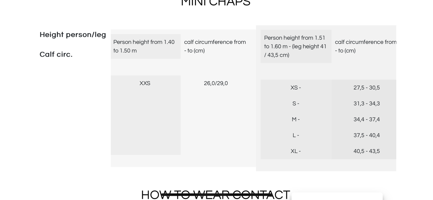 Mini Chaps Lycra Ego 7