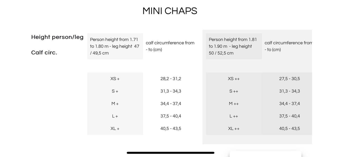 Mini Chaps Lycra Ego 7